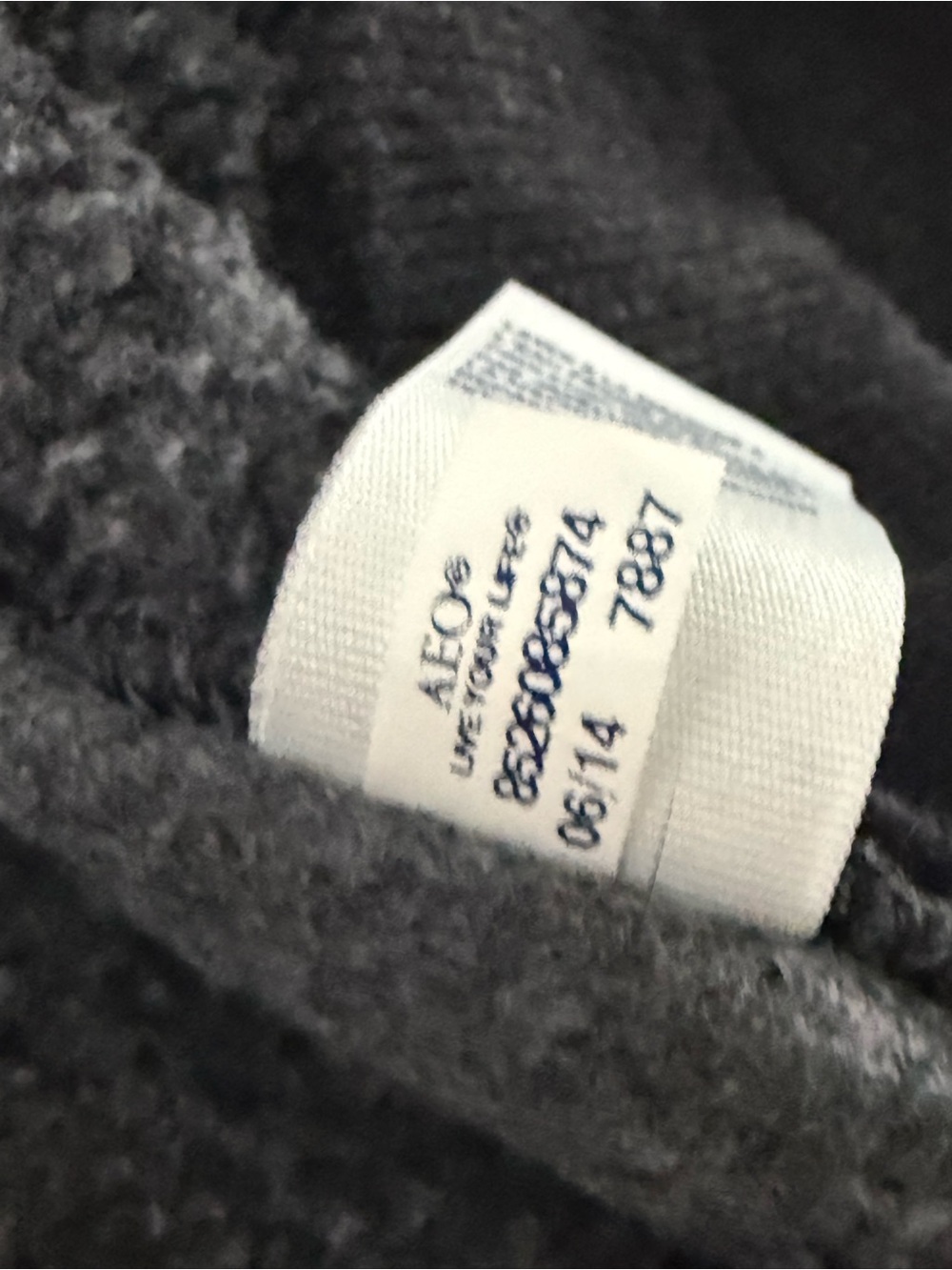 American Eagle Charcoal Gray Full-Zip Hoodie Sweatshirt - XL - Picture 8 of 9